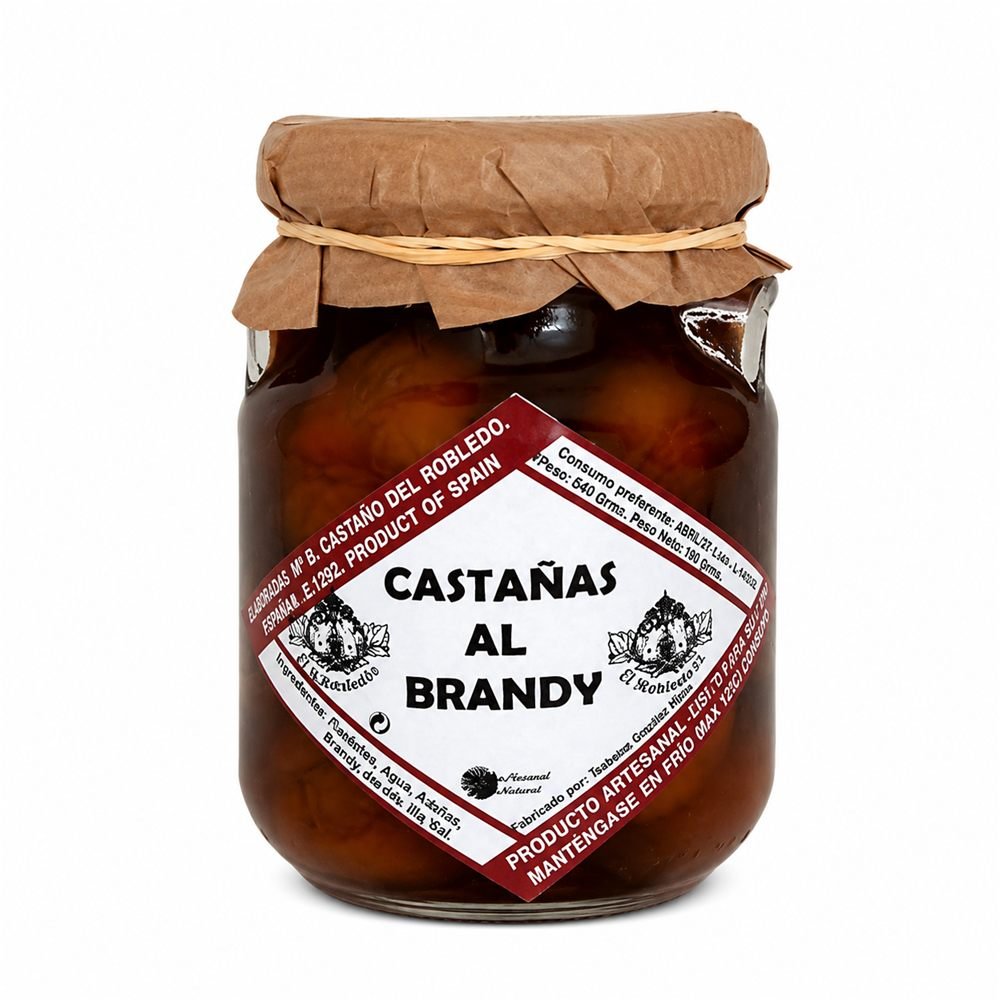 Castañas al brandy