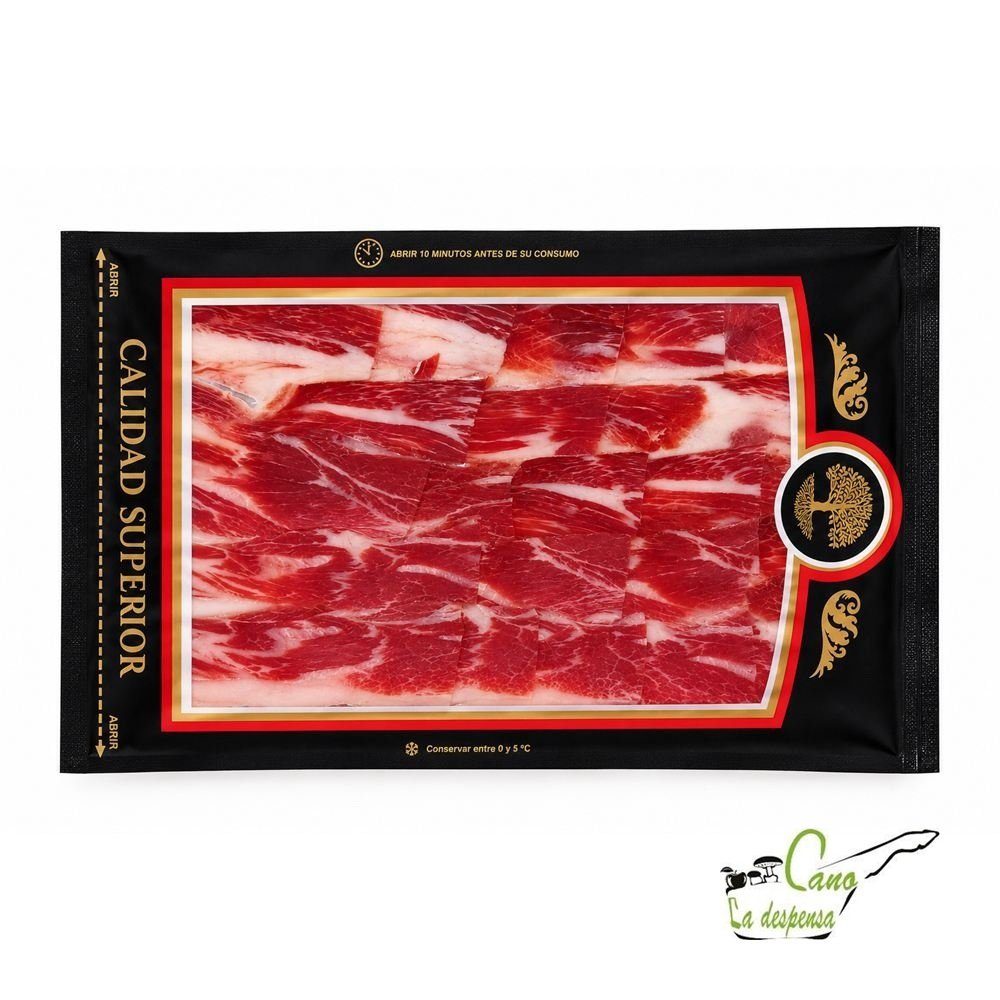 Paquete de jamón curado loncheado, calidad superior